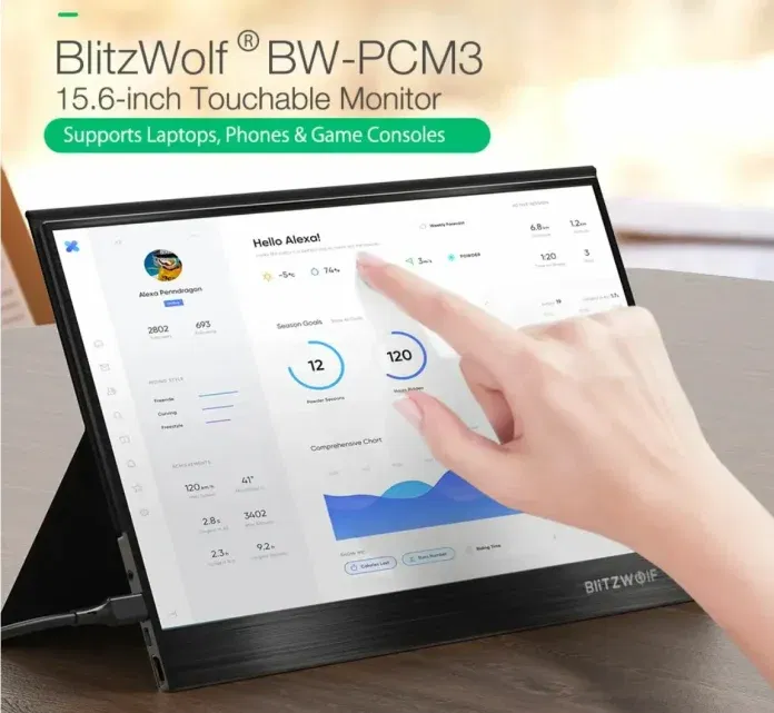 [#Ιστορικό_Χαμηλό] BlitzWolf BW-PCM3: Μια φορητή οθόνη αφής 15.6″, με Full HD ανάλυση και ασυναγώνιστη φορητότητα!!