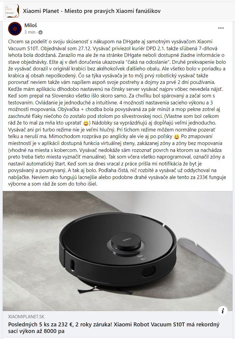 Xiaomi Robot Vacuum S10T: Απίστευτη Ισχύς 8000pa [KUPÓNY]