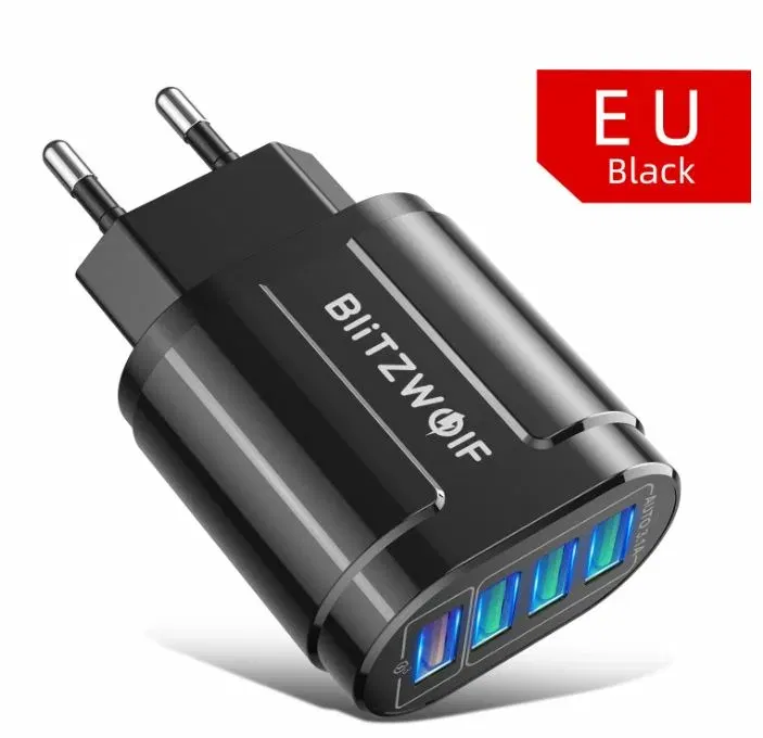 BlitzWolf BK-385: 48W Φορτιστής με 4 Θύρες στα 7.6€!