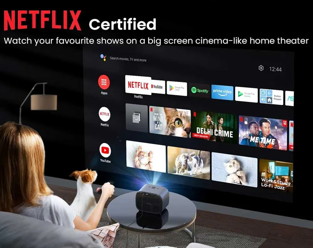 Προβολέας ETOE E3 Pro Android TV 11 με Netflix Certified: 600 ANSI Lumens & Full HD στα 181€