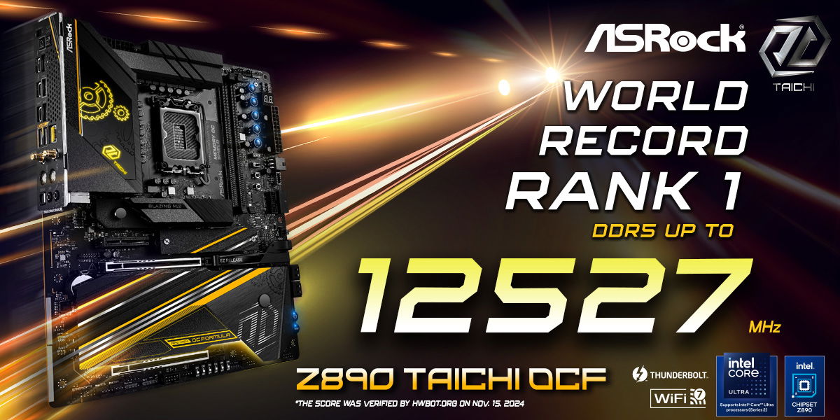 ASRock Z890 Taichi OCF 12527 MTs