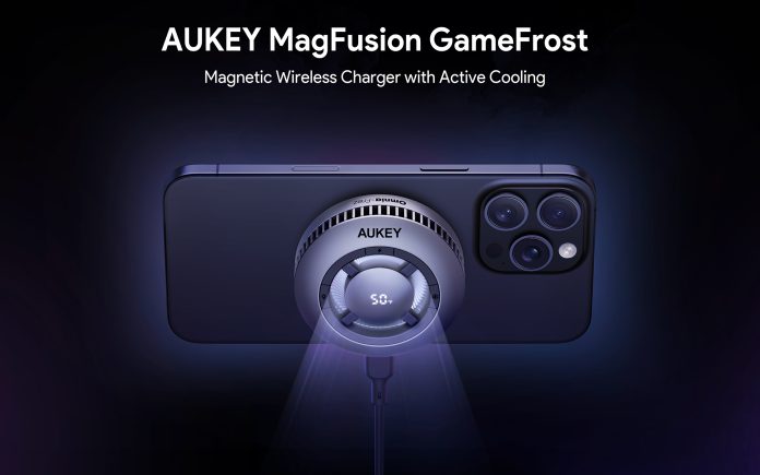 Ασύρματος φορτιστής AUKEY MagFusion GameFrost Cooling για παίκτες φορητών συσκευών