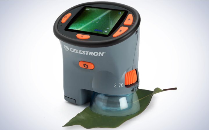  Celestron Portable LCD Digital Microscope on a plain white background.