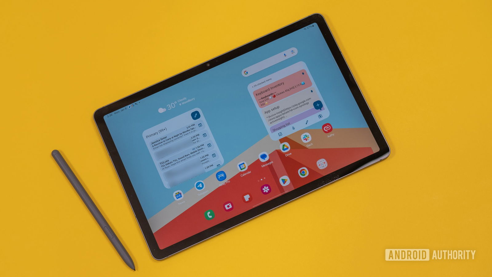 Galaxy Tab S9 FE επίπεδη με στυλό S