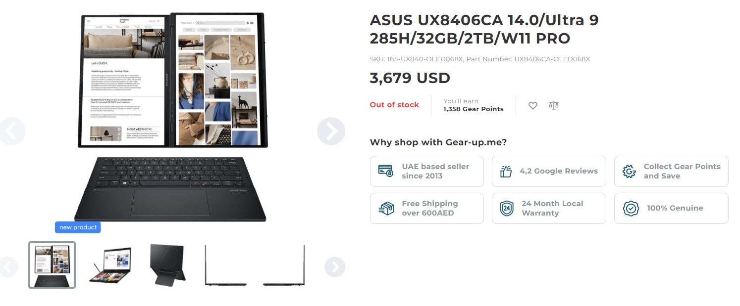 Gear UP ASUS Core Ultra 9 285H