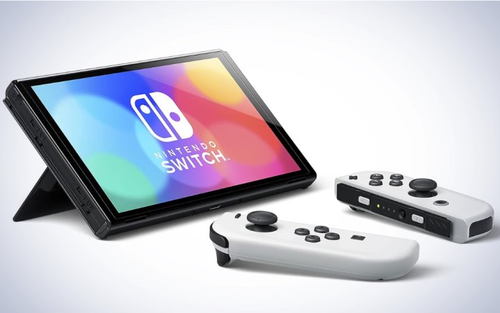  Nintendo Switch OLED Model on a plain white background.