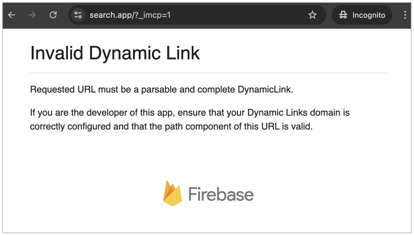 σελίδα προορισμού firebase