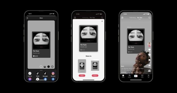 Άμεσος διαμοιρασμός μουσικής από Spotify και Apple Music στο TikTok
